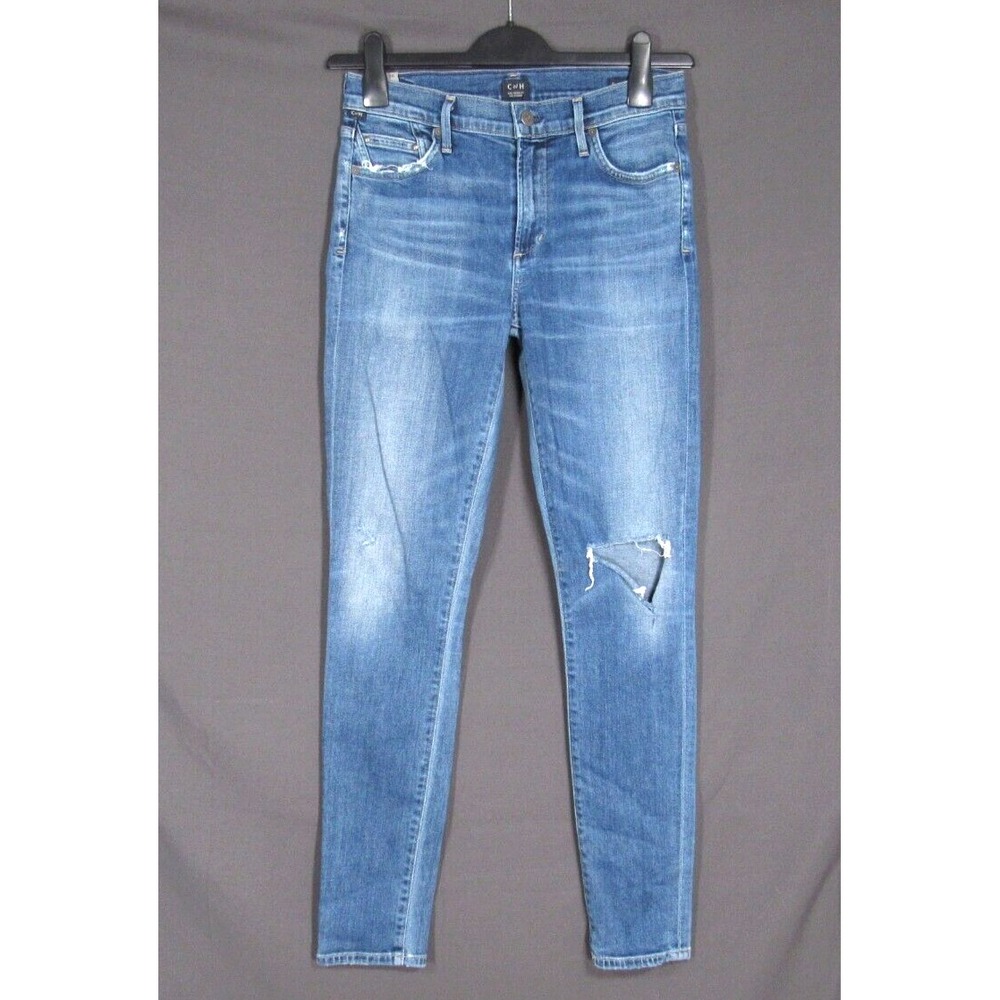 CITIZENS OF HUMANITY Rocket HIGH RISE Skinny DISTRESSED/DESTROYED Denim Jeans 28